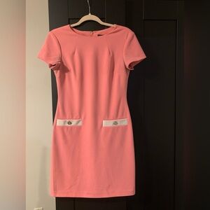 Tommy Hilfiger Coral Mini Dress with Ivory Details